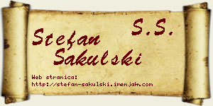 Stefan Sakulski vizit kartica